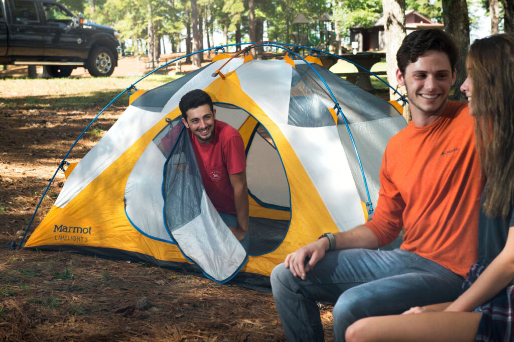 Camping in Tent