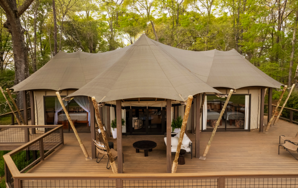 Safari tents at Georgia Safari Conservation Park
